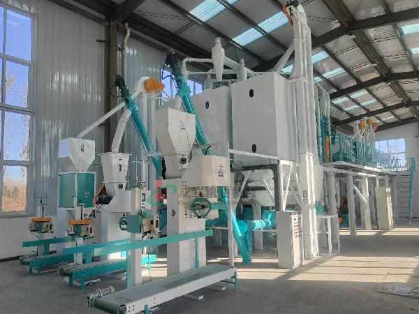 南陽(yáng)日產(chǎn)30噸玉米綜合加工設(shè)備，安裝調(diào)試成功